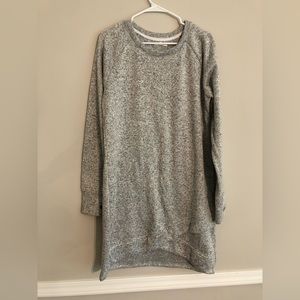 Sweatshirt Dress Criss Cross Hem